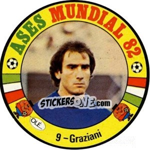 Sticker Graziani - Espanha 82 - Fernando Mas