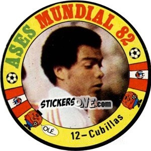 Sticker Cubillas - Espanha 82 - Fernando Mas