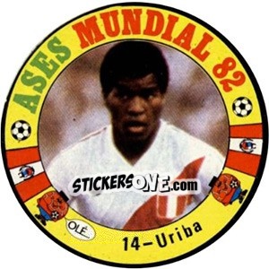 Sticker Uriba - Espanha 82 n. 14 - Fernando Mas