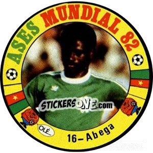 Sticker Abega - Espanha 82 - Fernando Mas
