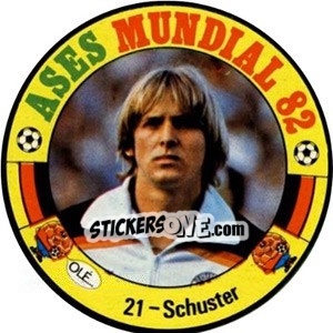 Cromo Schuster - Espanha 82 - Fernando Mas