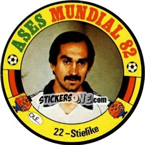 Sticker Stielike - Espanha 82 - Fernando Mas