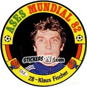 Sticker Klaus Fischer - Espanha 82 - Fernando Mas