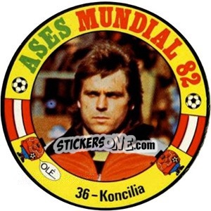 Cromo Koncilia - Espanha 82 - Fernando Mas