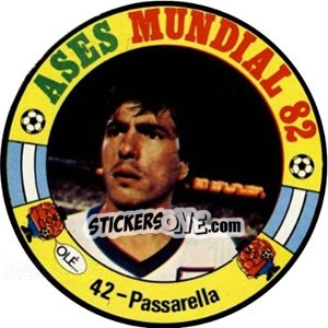 Sticker Passarella - Espanha 82 - Fernando Mas