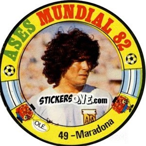 Figurina Maradona - Espanha 82 - Fernando Mas