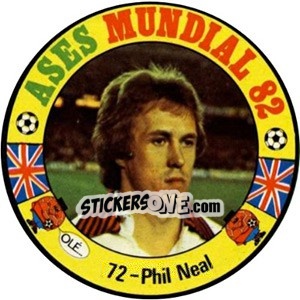 Sticker Phil Neal - Espanha 82 - Fernando Mas