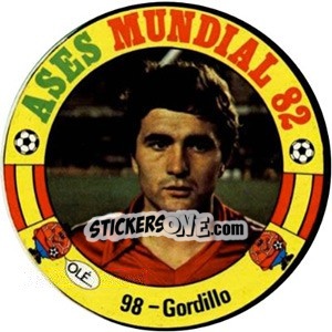 Sticker Gordillo - Espanha 82 - Fernando Mas