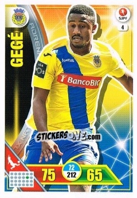 Sticker Gegé - Liga NOS 2016-2017. Adrenalyn XL n. 4 - Panini