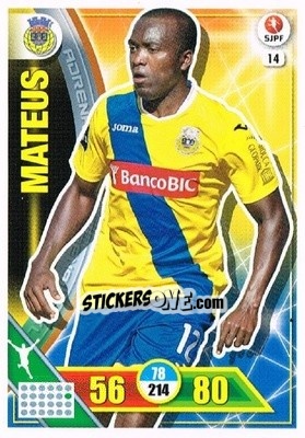 Sticker Mateus - Liga NOS 2016-2017. Adrenalyn XL n. 14 - Panini