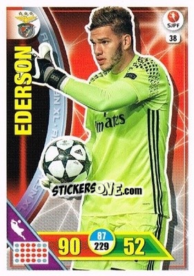 Sticker Ederson - Liga NOS 2016-2017. Adrenalyn XL n. 38 - Panini