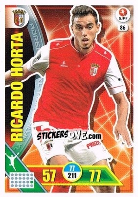 Cromo Ricardo Horta - Liga NOS 2016-2017. Adrenalyn XL n. 86 - Panini