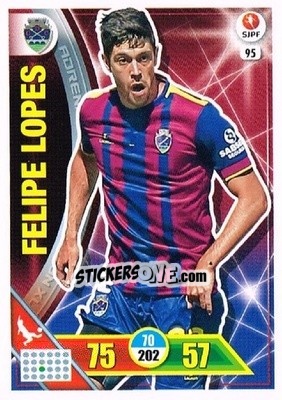 Figurina Felipe Lopes - Liga NOS 2016-2017. Adrenalyn XL n. 95 - Panini