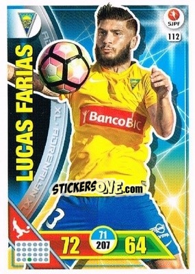 Sticker Lucas Farias - Liga NOS 2016-2017. Adrenalyn XL n. 112 - Panini
