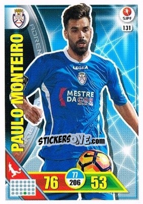 Figurina Paulo Monteiro - Liga NOS 2016-2017. Adrenalyn XL - Panini