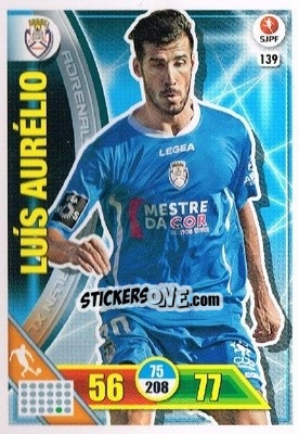 Sticker Luís Aurélio - Liga NOS 2016-2017. Adrenalyn XL n. 139 - Panini