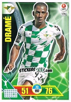 Sticker Ousmane Dramé - Liga NOS 2016-2017. Adrenalyn XL n. 176 - Panini