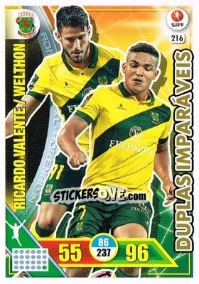 Cromo Welthon / Ricardo Valente - Liga NOS 2016-2017. Adrenalyn XL - Panini