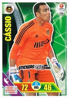 Sticker Cássio - Liga NOS 2016-2017. Adrenalyn XL n. 236 - Panini