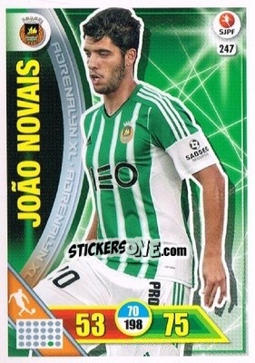 Sticker João Novais - Liga NOS 2016-2017. Adrenalyn XL n. 247 - Panini