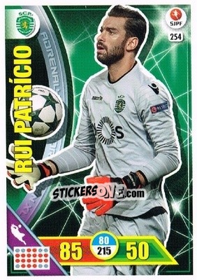 Sticker Rui Patrício - Liga NOS 2016-2017. Adrenalyn XL n. 254 - Panini