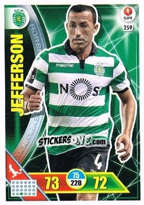 Sticker Jefferson - Liga NOS 2016-2017. Adrenalyn XL - Panini