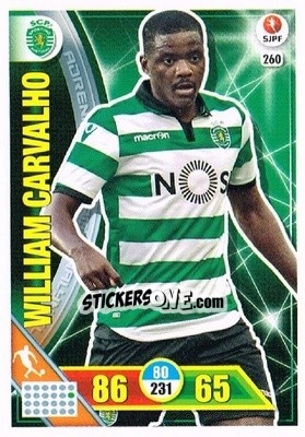 Sticker William Carvalho - Liga NOS 2016-2017. Adrenalyn XL n. 260 - Panini