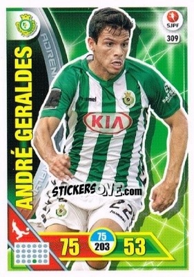 Figurina André Geraldes - Liga NOS 2016-2017. Adrenalyn XL n. 309 - Panini