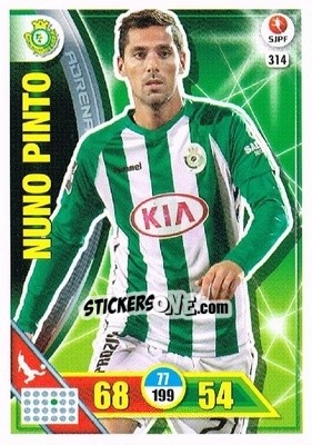 Figurina Nuno Pinto - Liga NOS 2016-2017. Adrenalyn XL n. 314 - Panini