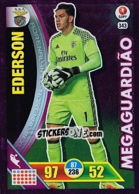 Sticker Ederson - Liga NOS 2016-2017. Adrenalyn XL n. 343 - Panini