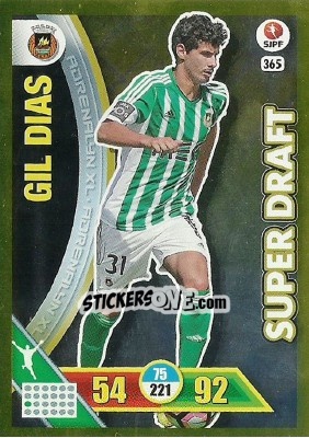 Sticker Gil Dias - Liga NOS 2016-2017. Adrenalyn XL n. 365 - Panini