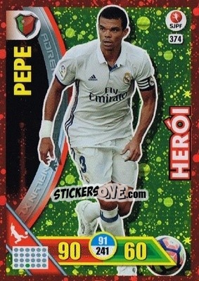 Sticker Pepe - Liga NOS 2016-2017. Adrenalyn XL n. 374 - Panini