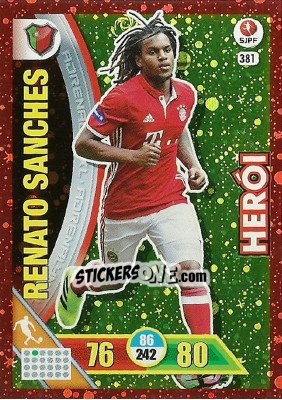Sticker Renato Sanches - Liga NOS 2016-2017. Adrenalyn XL n. 381 - Panini