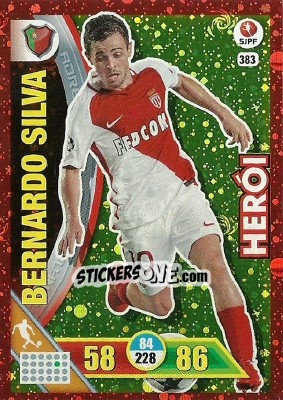 Sticker Bernardo Silva - Liga NOS 2016-2017. Adrenalyn XL n. 383 - Panini