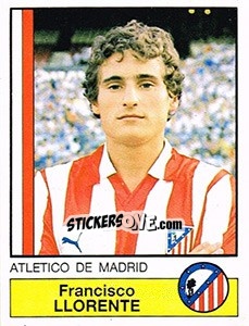 Sticker Llorente - Liga Spagnola 1986-1987 n. 34 - Panini