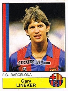 Sticker Gary Lineker - Liga Spagnola 1986-1987 n. 51 - Panini