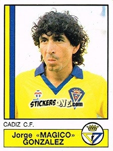 Figurina Mágico Gonzalez - Liga Spagnola 1986-1987 - Panini