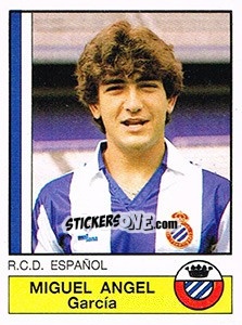 Sticker Miguel Angel - Liga Spagnola 1986-1987 n. 100 - Panini
