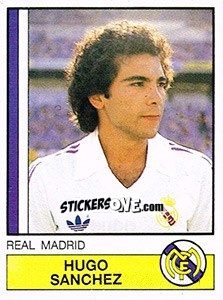 Sticker Hugo Sanchez - Liga Spagnola 1986-1987 n. 129 - Panini