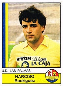 Figurina Narciso - Liga Spagnola 1986-1987 - Panini