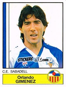 Figurina Gimenez - Liga Spagnola 1986-1987 - Panini