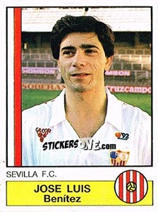 Sticker José Luis - Liga Spagnola 1986-1987 - Panini