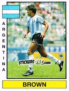 Sticker Brown - Liga Spagnola 1986-1987 - Panini