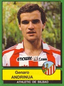 Figurina Genaro Andrinua - Liga Spagnola 1989-1990 - Panini