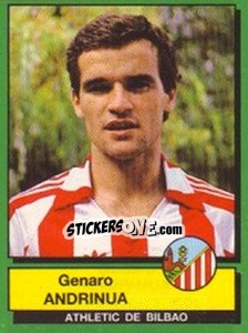 Sticker Genaro Andrinua - Liga Spagnola 1989-1990 n. 6 - Panini