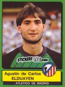 Cromo Agustin de Carlos Elduayen - Liga Spagnola 1989-1990 - Panini