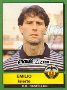 Cromo Emilio Isierte - Liga Spagnola 1989-1990 - Panini