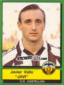 Sticker Javier Valls Javi - Liga Spagnola 1989-1990 - Panini