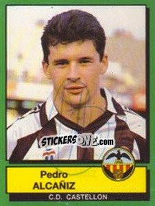 Cromo Pedro Alcaniz - Liga Spagnola 1989-1990 - Panini