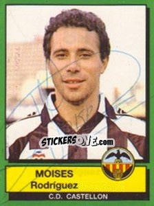 Sticker Moises Rodriguez - Liga Spagnola 1989-1990 - Panini